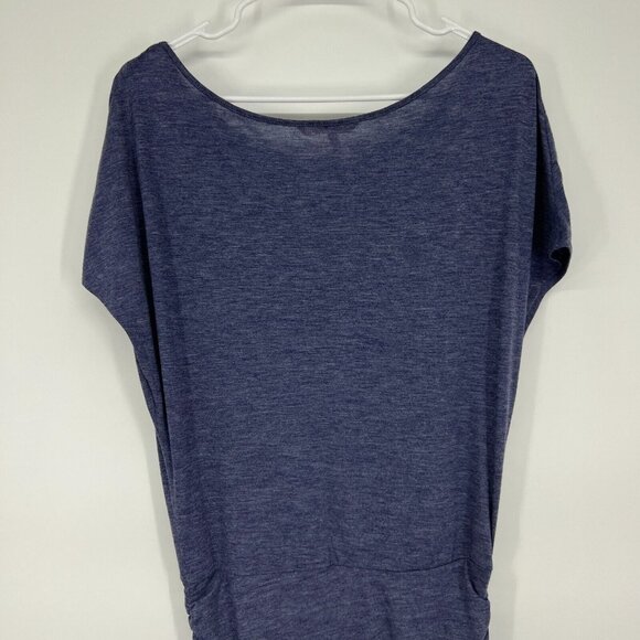 Victoria Secret Dress Blue Ruched Blouson Mini Stretch Knit - Picture 9 of 10